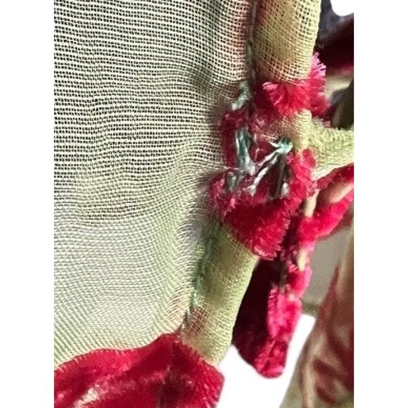 Urban Outfitters Kimono Wrap Cover Up Sheer Cardigan Festival Top Boho Burnout - Picture 4 of 10